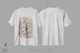تیشرت سفید طرح دار – تیشرت پرندگان ,جغد زمستانی اثر لینه آ توبیاس immage.ir