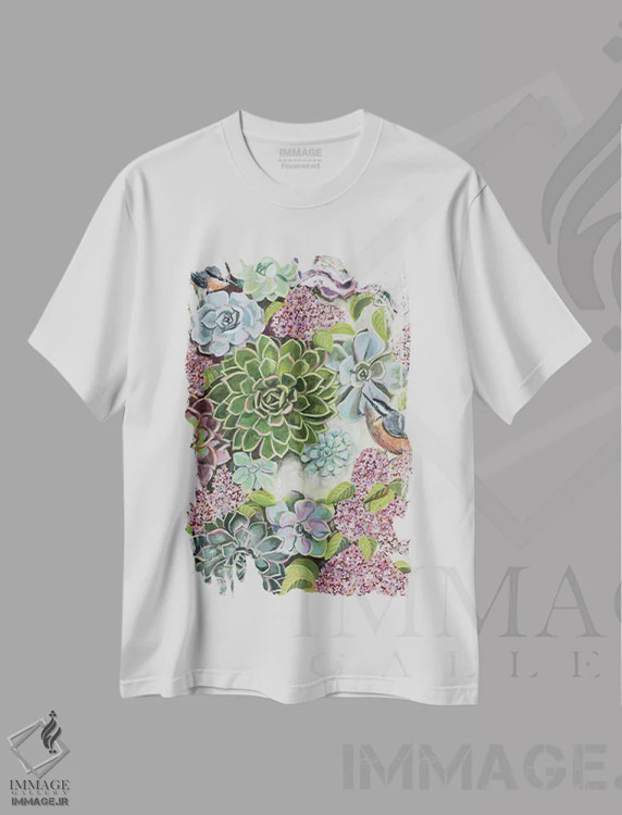 تیشرت سفید طرح دار – تیشرت پرنده ,سینه سرخ سرخ سینه اثر لینه آ توبیاس immage.ir