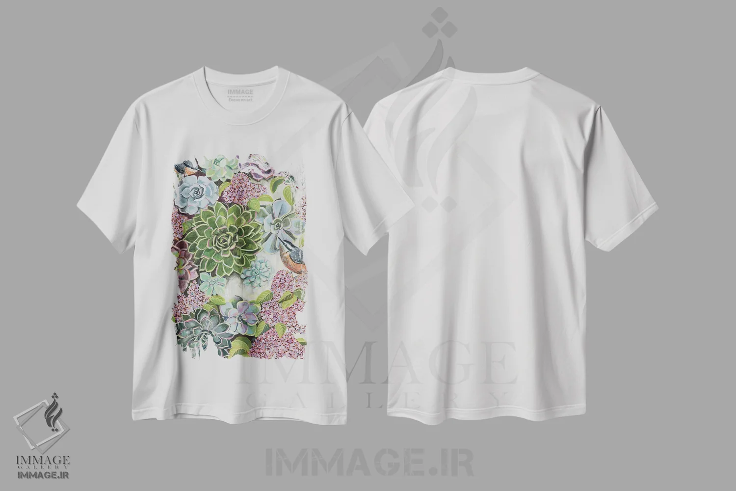 تیشرت سفید طرح دار – تیشرت پرنده ,سینه سرخ سرخ سینه اثر لینه آ توبیاس immage.ir