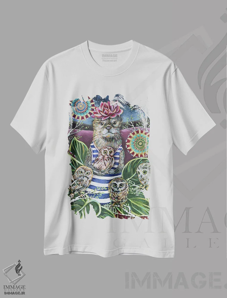 تیشرت سفید طرح دار – تیشرت فانتزی ,پرستار کودک اثر لینه آ توبیاس immage.ir