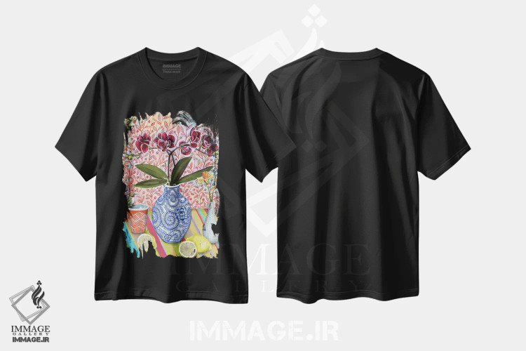 تیشرت مشکی طرح دار – تیشرت طبیعت ,طبیعت بی جان با مرغ های مگس خوار اثر لینه آ توبیاس immage.ir
