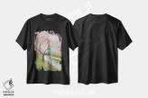 تیشرت مشکی طرح دار – تیشرت طبیعت ,سرخوشی بهاری IV اثر لی تیِلِر فروشگاه ایماژ