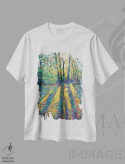 تیشرت سفید طرح دار – تیشرت طبیعت ,درخشندگی III اثر لی تیِلِر immage.ir