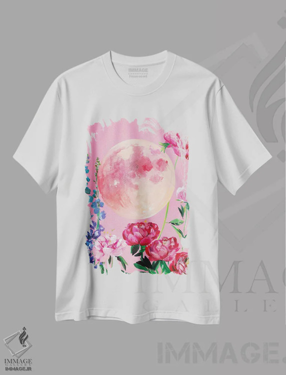 تیشرت سفید طرح دار – تیشرت آبرنگی ,ماه عسل اثر کریستین لیندستروم immage.ir