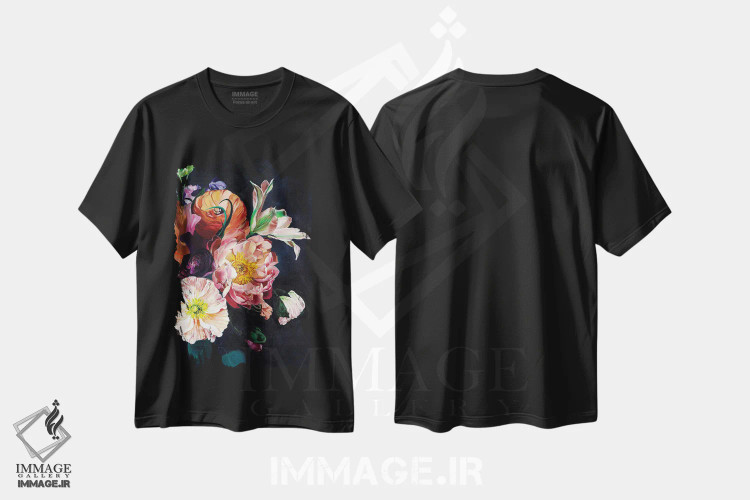 تیشرت مشکی طرح دار – تیشرت هنری ,درخشش اثر کریستین لیندستروم فروشگاه ایماژ