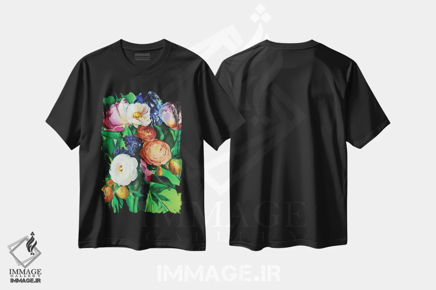 تیشرت مشکی طرح دار – تیشرت نقاشی روغنی ,او آتشی برافروخت اثر کریستین لیندستروم فروشگاه ایماژ