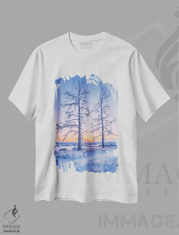 تیشرت سفید طرح دار – تیشرت منظره ,دو نگهبان II اثر لاری لوهی immage.ir