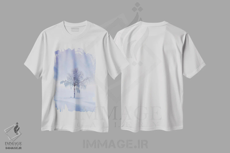 تیشرت سفید طرح دار – تیشرت هنری ,تنهایی II اثر لاری لوهی immage.ir