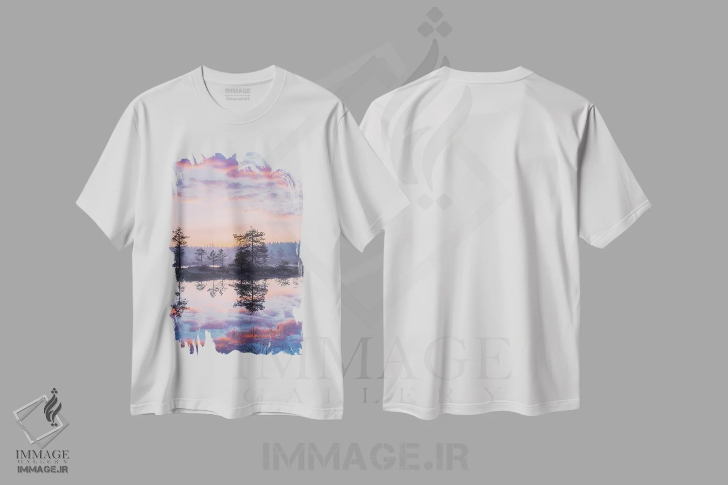 تیشرت سفید طرح دار – تیشرت طبیعت ,تابستان پاستلی اثر لاری لوهی immage.ir