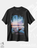 تیشرت مشکی طرح دار – تیشرت دریایی ,آرامش اثر لاری لوهی immage.ir