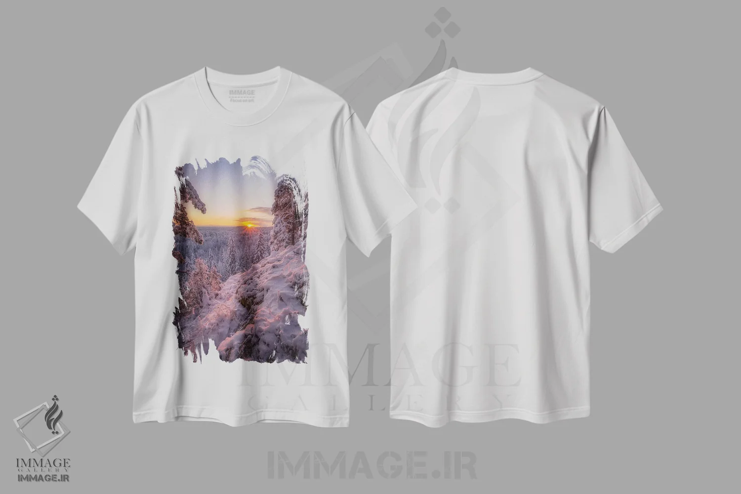 تیشرت سفید طرح دار – تیشرت منظره ,صبح به خیر فنلاند اثر لاری لوهی immage.ir