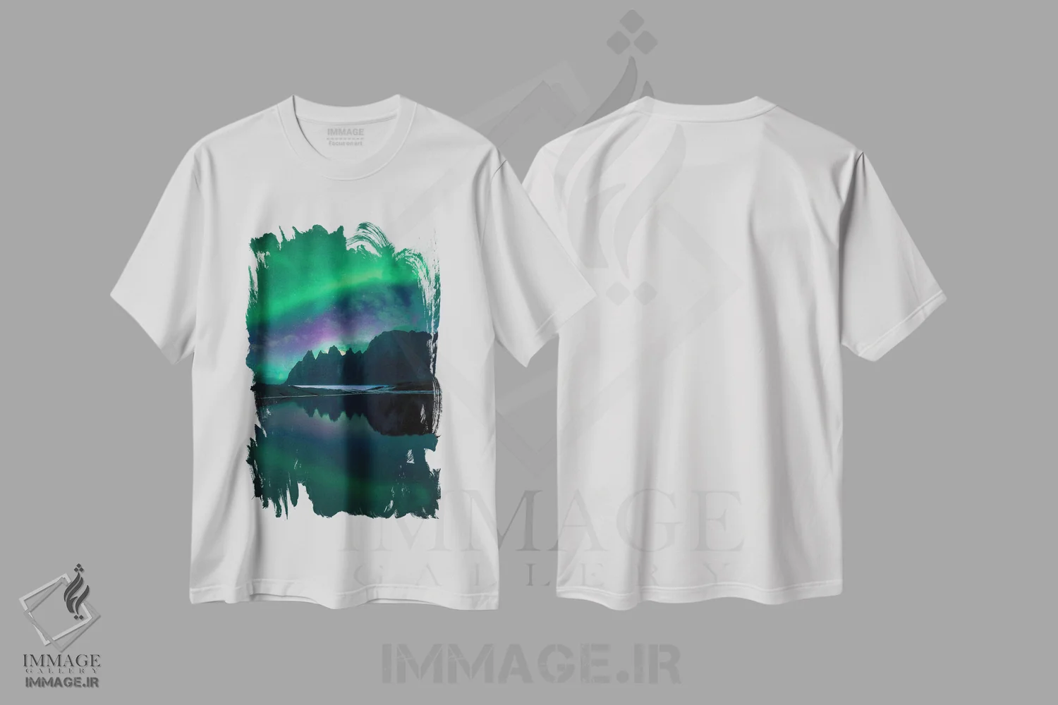 تیشرت سفید طرح دار – تیشرت منظره ,فک شیطان اثر لاری لوهی immage.ir