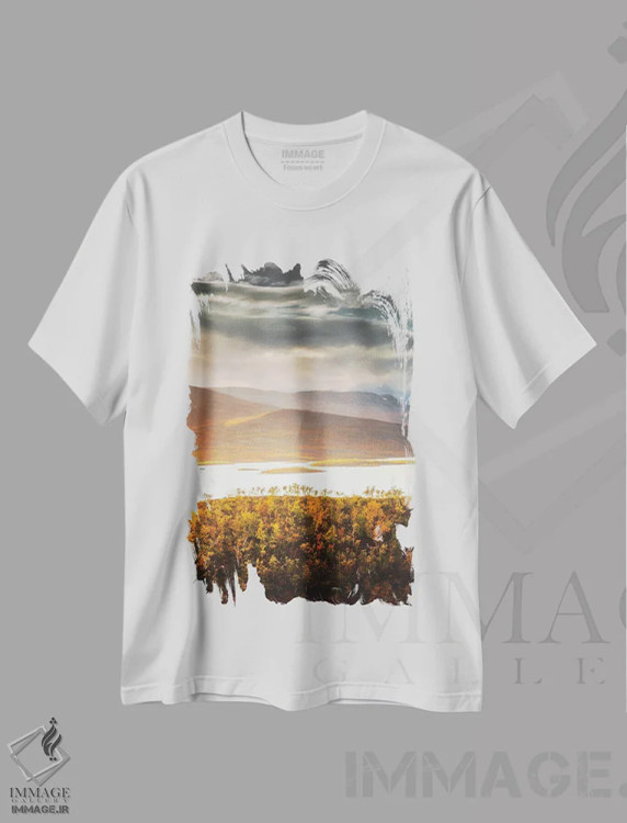 تیشرت سفید طرح دار – تیشرت طبیعت ,جادوی لاپلند اثر لاری لوهی فروشگاه ایماژ