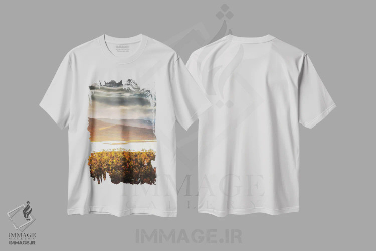 تیشرت سفید طرح دار – تیشرت طبیعت ,جادوی لاپلند اثر لاری لوهی فروشگاه ایماژ