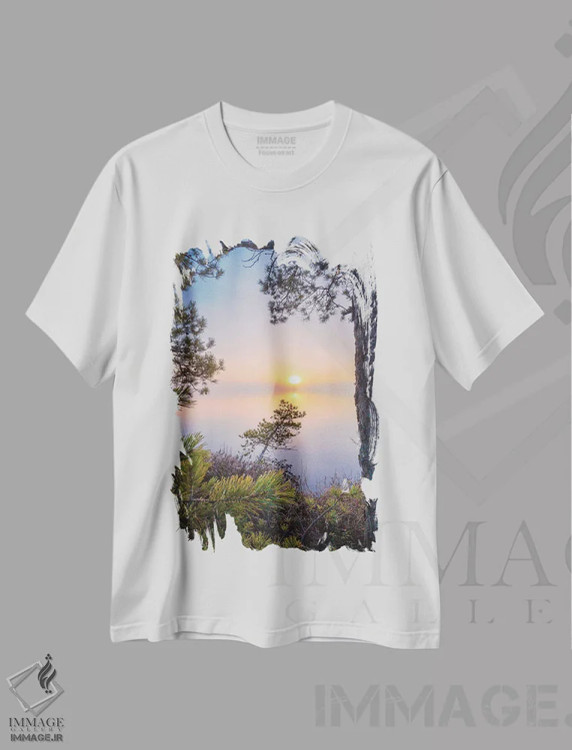 تیشرت سفید طرح دار – تیشرت طبیعت ,کوچک اثر لاری لوهی immage.ir