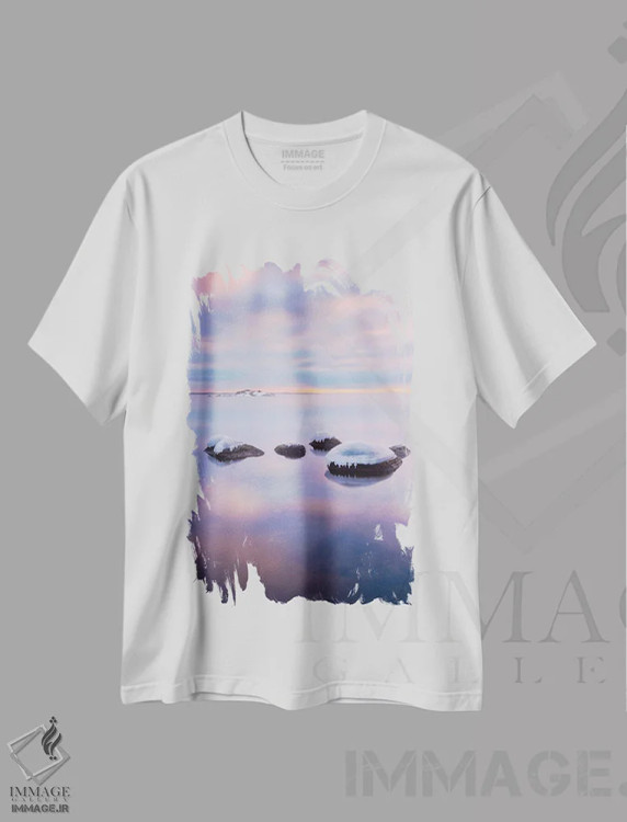 تیشرت سفید طرح دار – تیشرت طبیعت ,گروه اثر لاری لوهی فروشگاه ایماژ