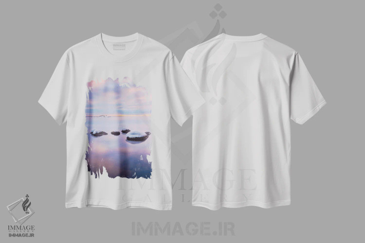 تیشرت سفید طرح دار – تیشرت طبیعت ,گروه اثر لاری لوهی فروشگاه ایماژ