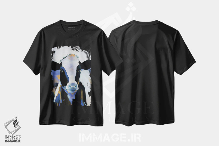 تیشرت مشکی طرح دار – تیشرت حیوانات ,آبی های وحشی اثر لوییز مونتیلو فروشگاه ایماژ