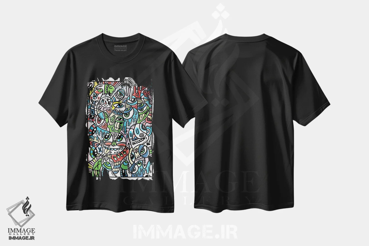 تیشرت مشکی طرح دار – تیشرت فانتزی ,تفریح و بازی اثر لوک کرامپ immage.ir