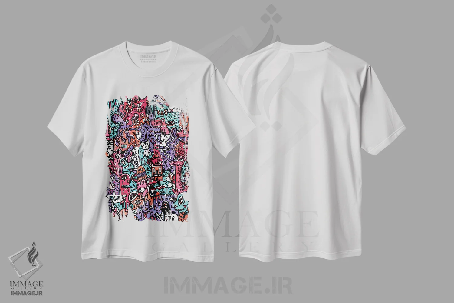 تیشرت سفید طرح دار – تیشرت ترسناک ,زمانه پرآشوب اثر لوک کرامپ immage.ir