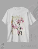 تیشرت سفید طرح دار – تیشرت طبیعت ,ارکیده ها اثر لوز گرافیکس immage.ir