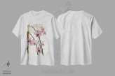 تیشرت سفید طرح دار – تیشرت طبیعت ,ارکیده ها اثر لوز گرافیکس immage.ir