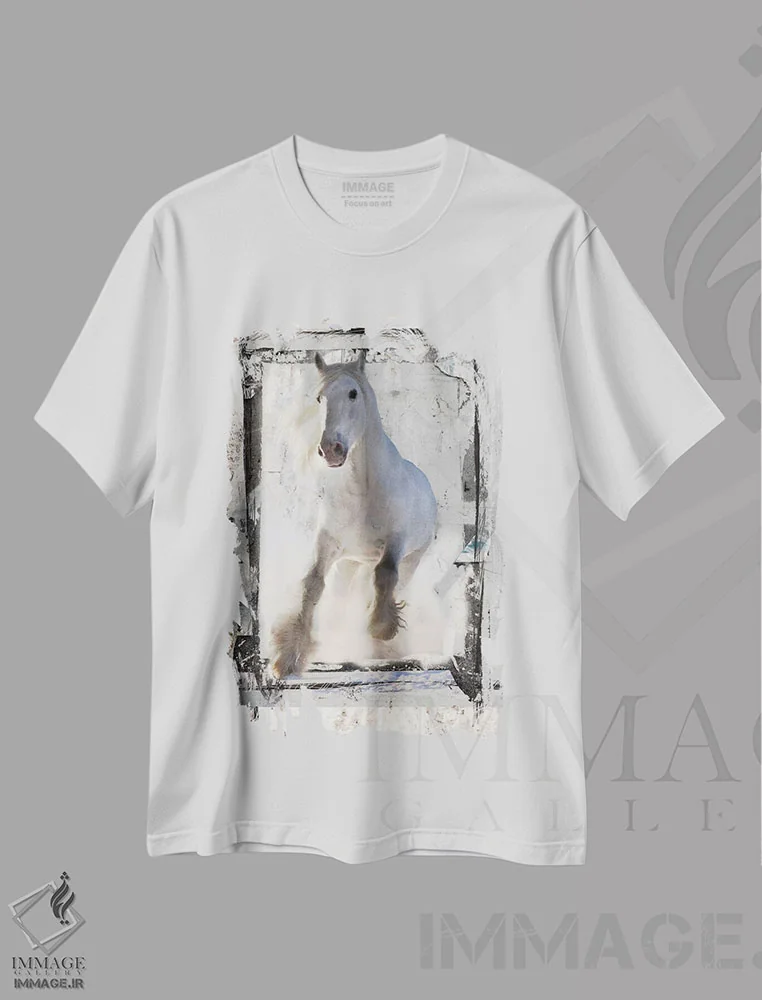تیشرت سفید طرح دار – تیشرت حیوانات ,ماستنگ ماکارووا اثر لوز گرافیکس فروشگاه ایماژ
