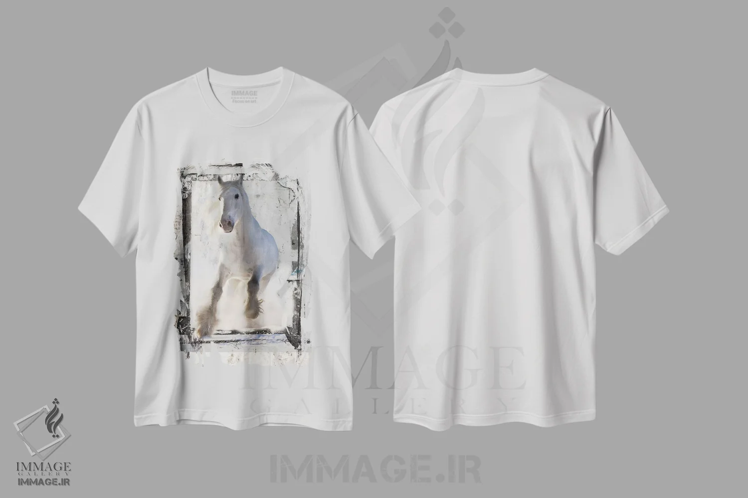 تیشرت سفید طرح دار – تیشرت حیوانات ,ماستنگ ماکارووا اثر لوز گرافیکس فروشگاه ایماژ