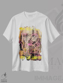 تیشرت سفید طرح دار – تیشرت شهری ,چشمان نیویورک اثر لوز گرافیکس فروشگاه ایماژ