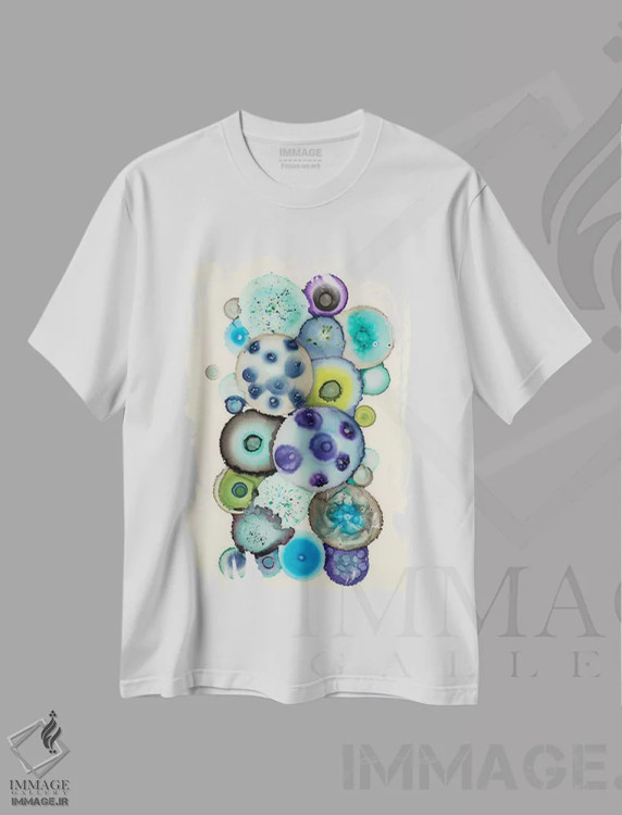 تیشرت سفید طرح دار – تیشرت طبیعت ,ژئودها دو اثر لورا ون هورن immage.ir