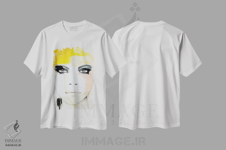 تیشرت سفید طرح دار – تیشرت فشن ,حقه اثر لی واینر immage.ir