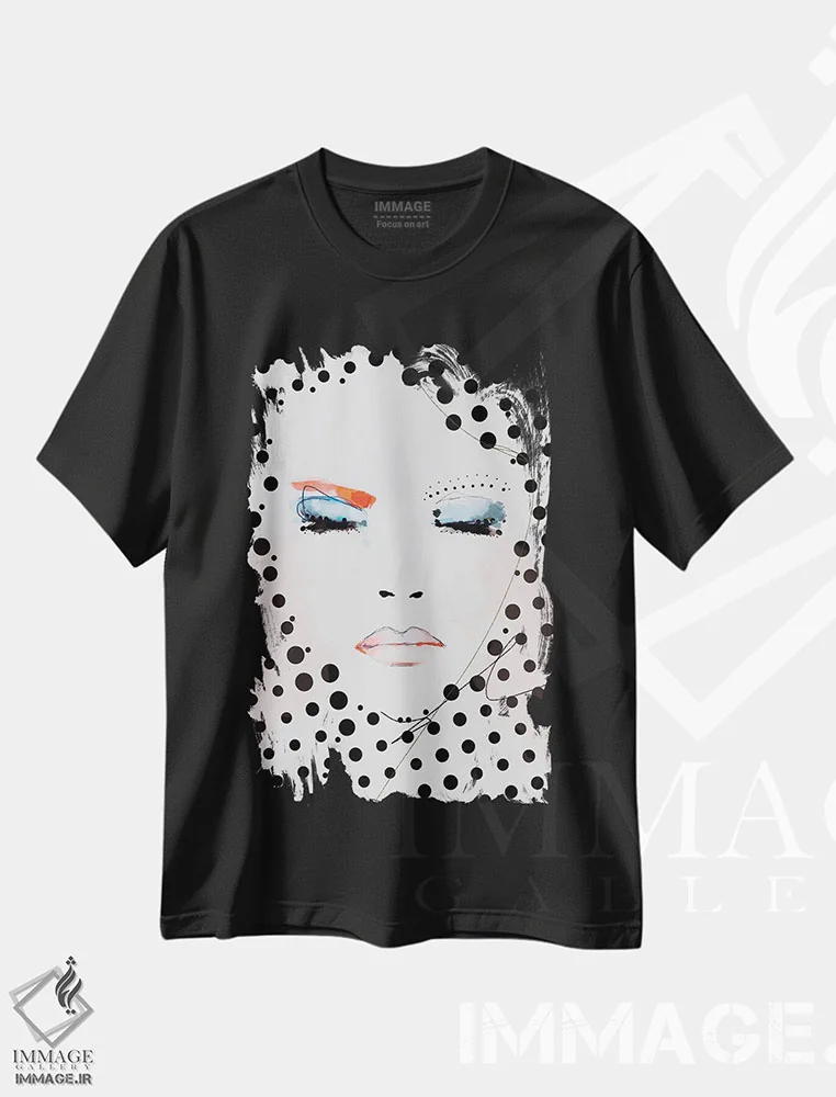 تیشرت مشکی طرح دار – تیشرت هنری ,مریناد اثر لی واینر فروشگاه ایماژ