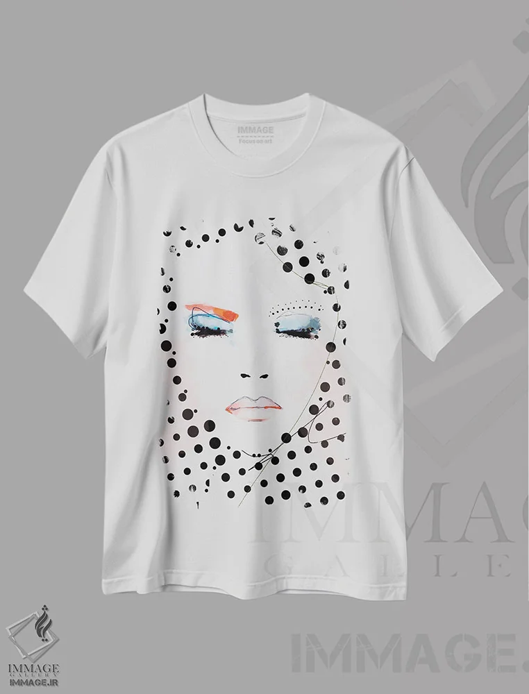 تیشرت سفید طرح دار – تیشرت هنری ,مریناد اثر لی واینر immage.ir