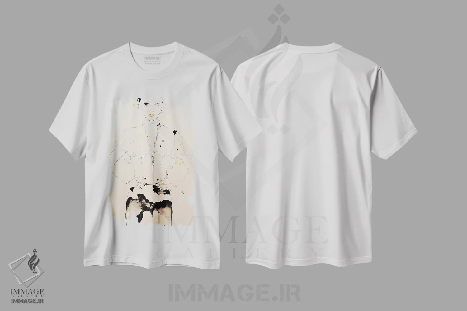 تیشرت سفید طرح دار – تیشرت مد زنانه ,ظاهراً اثر لی واینر immage.ir