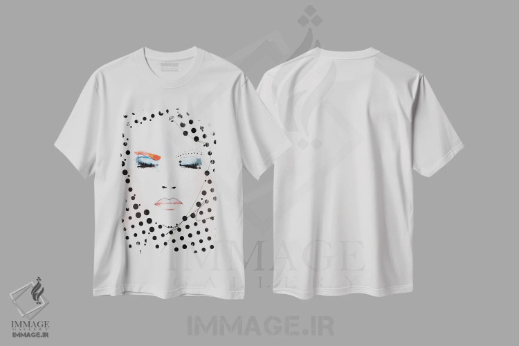 تیشرت سفید طرح دار – تیشرت هنری ,مریناد اثر لی واینر immage.ir