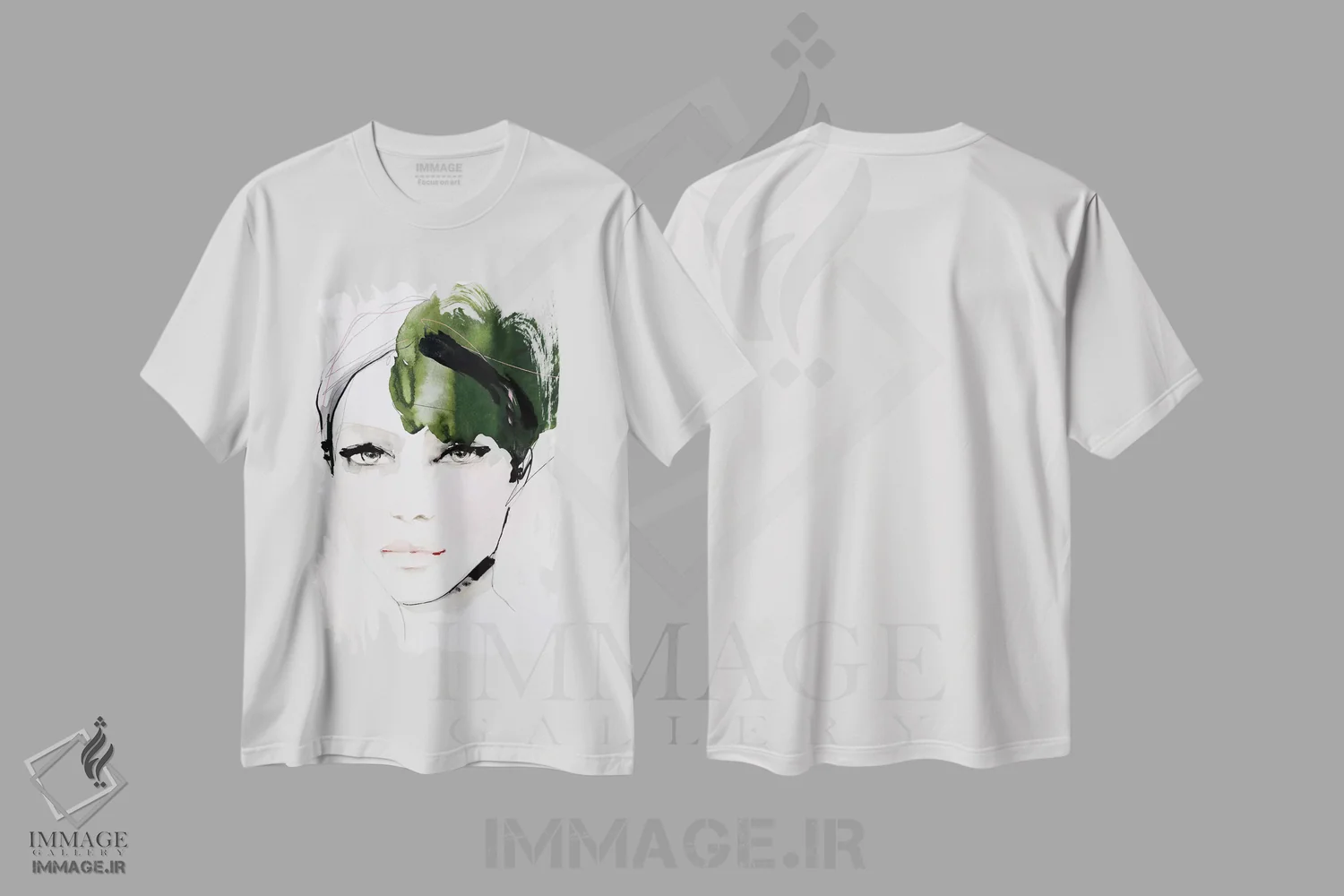 تیشرت سفید طرح دار – تیشرت هنری ,وجد نرم اثر لی واینر immage.ir