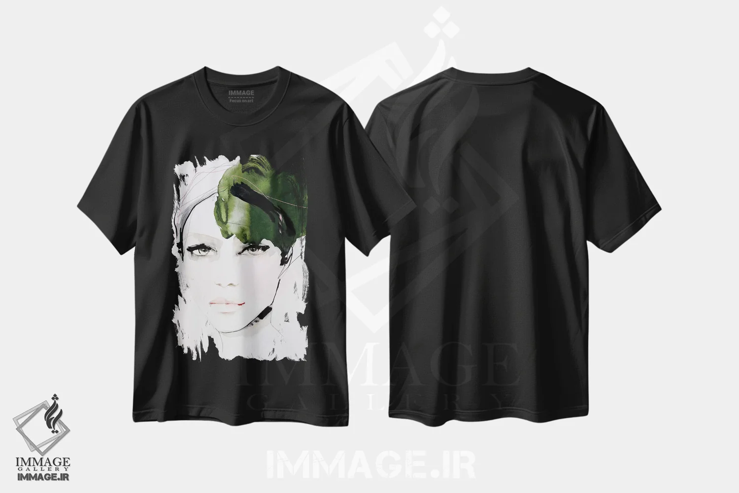 تیشرت مشکی طرح دار – تیشرت هنری ,وجد نرم اثر لی واینر فروشگاه ایماژ