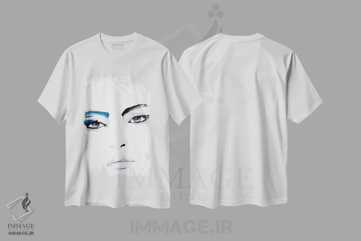 تیشرت سفید طرح دار – تیشرت مینیمال ,بی عنوان اثر لی واینر فروشگاه ایماژ