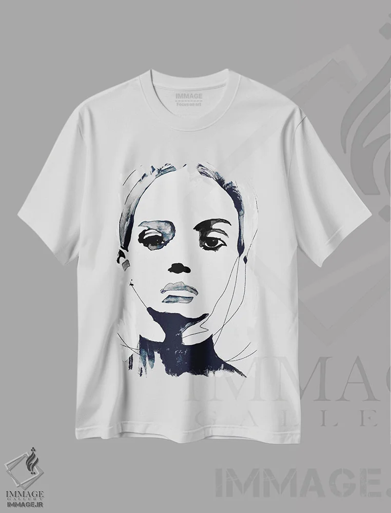 تیشرت سفید طرح دار – تیشرت هنری ,چیره شدن اثر لی واینر immage.ir