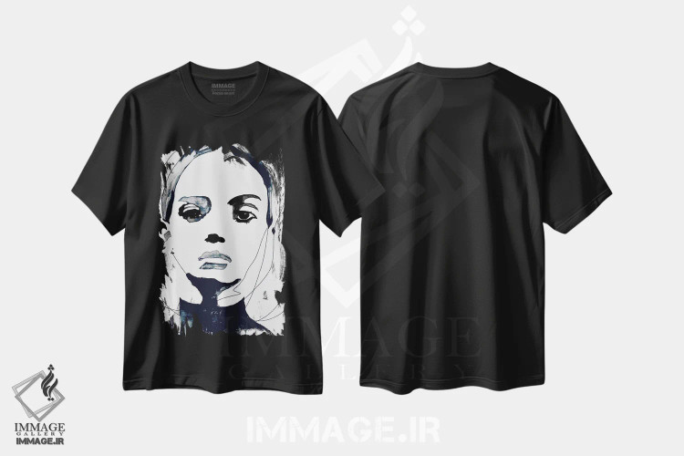 تیشرت مشکی طرح دار – تیشرت هنری ,چیره شدن اثر لی واینر فروشگاه ایماژ