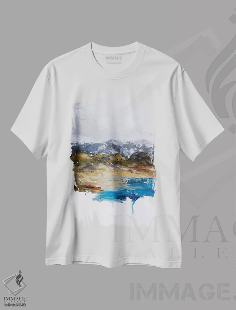 تیشرت سفید طرح دار – تیشرت انتزاعی ,عنصر اثر لی واینر فروشگاه ایماژ