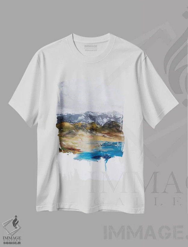 تیشرت سفید طرح دار – تیشرت انتزاعی ,عنصر اثر لی واینر فروشگاه ایماژ