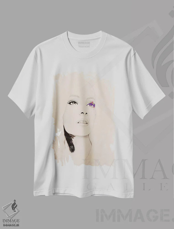 تیشرت سفید طرح دار – تیشرت هنری ,پیش از نمایش اثر لی واینر immage.ir