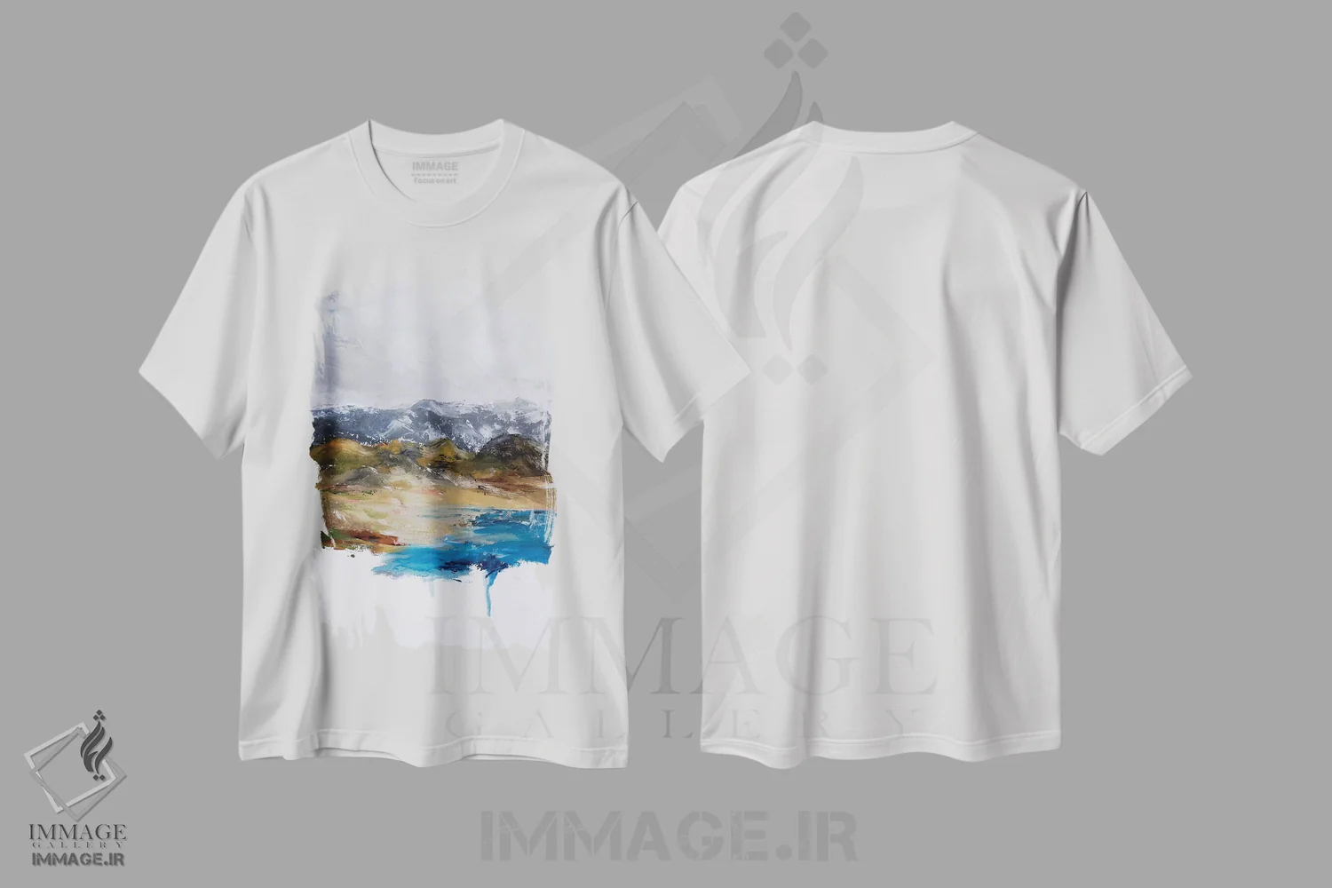تیشرت سفید طرح دار – تیشرت انتزاعی ,عنصر اثر لی واینر فروشگاه ایماژ