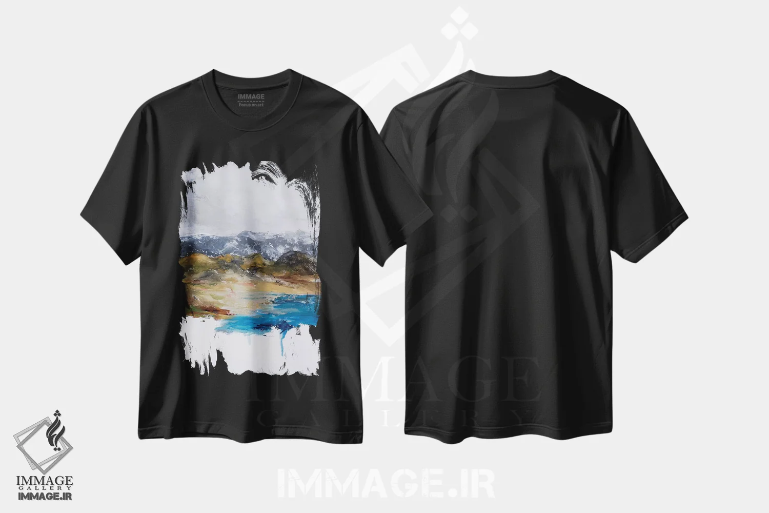 تیشرت مشکی طرح دار – تیشرت انتزاعی ,عنصر اثر لی واینر immage.ir