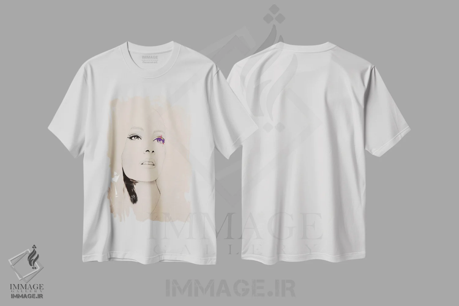 تیشرت سفید طرح دار – تیشرت هنری ,پیش از نمایش اثر لی واینر immage.ir