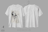 تیشرت سفید طرح دار – تیشرت هنری ,کم رنگ شدن اثر لی واینر immage.ir