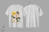 تیشرت سفید طرح دار – تیشرت طبیعت ,پروانه گل رز اثر لی واینر immage.ir