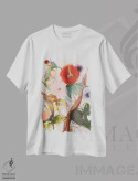تیشرت سفید طرح دار – تیشرت گلدار ,ترکیب گل ها I اثر لی واینر فروشگاه ایماژ