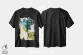 تیشرت مشکی طرح دار – تیشرت گیاه نگاری ,مونسترا آبی اثر لی واینر immage.ir